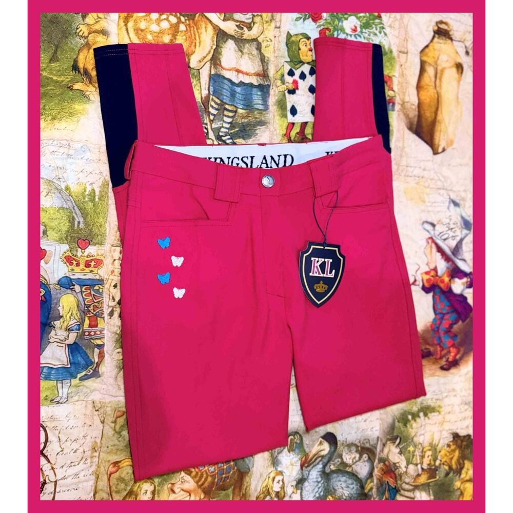 Kingsland Kelly Red Riding Breeches Size EU 34 US 24 / 26 NWT Daisy Butterflies - Picture 3 of 14